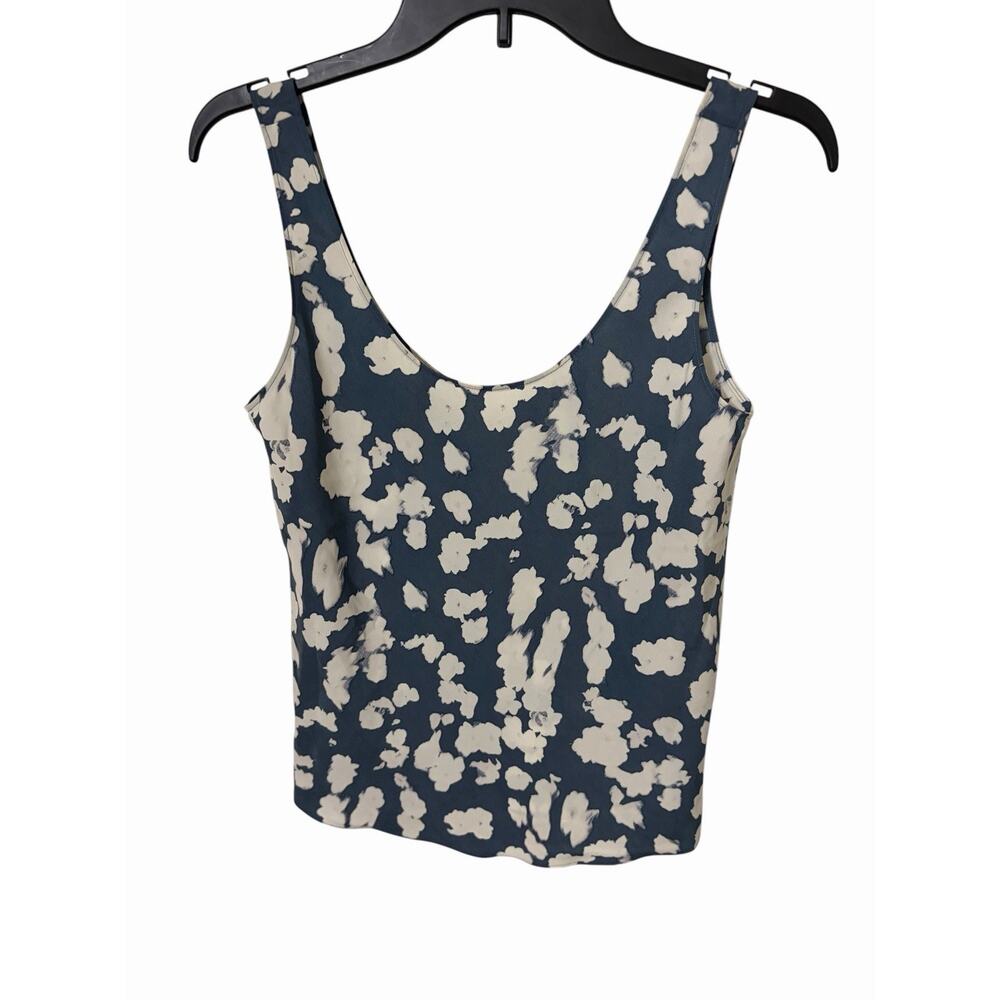 Calvin Klein Blue Floral Tank Top Sleeveless Blouse Size 2 Minimalist NWT